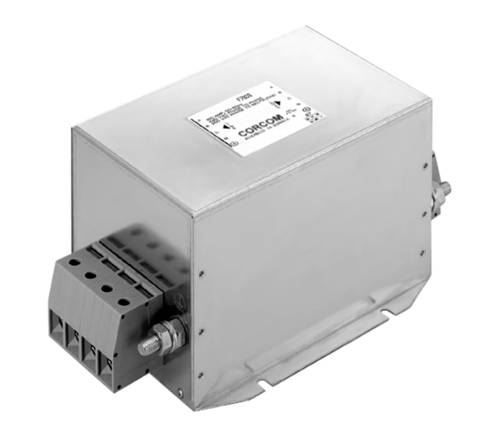TE Connectivity, Corcom AYC 63 A 480V ac 60 Hz, 50 Hz, Flange RFI Filter, Screw 3 Phase