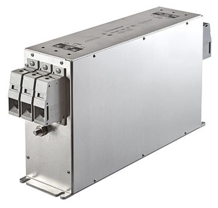 Schaffner, FN258 30A 480 V ac 0 → 60Hz, Chassis Mount EMC Filter, Terminal Block 3 Phase