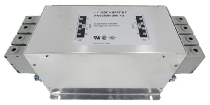 FN3280H-200-40 Schaffner | Schaffner, FN 3280 200A 3 x 520/300 V ac 0 → ...
