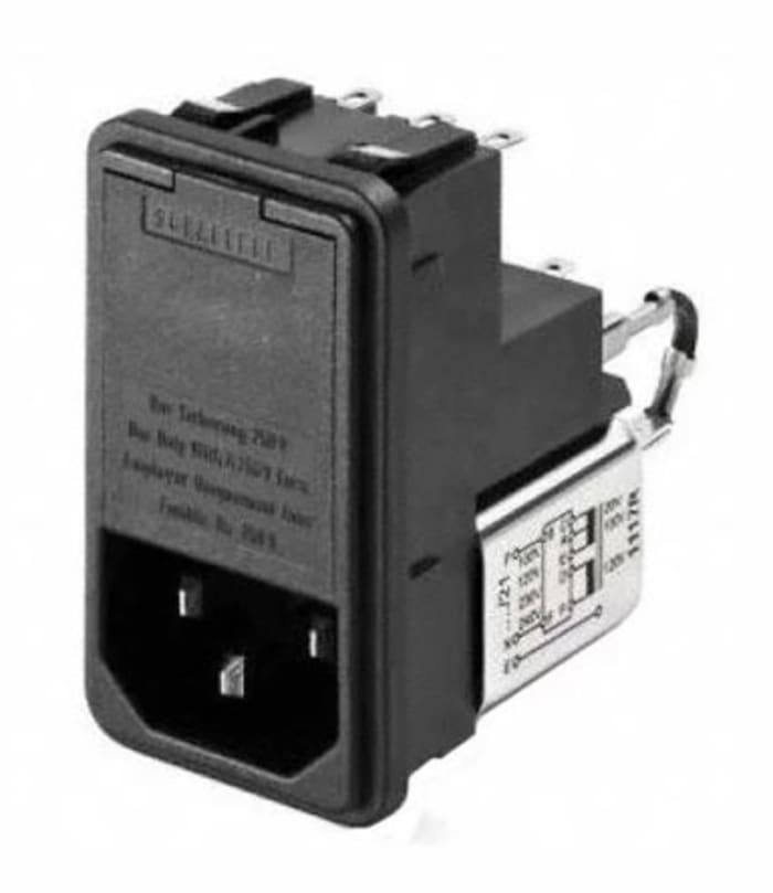 FN379422 Schaffner Schaffner 4A, 250 V ac Male Flange Mount IEC