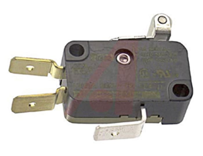 Johnson Electric Roller Lever Microswitch, Faston Terminal, 12 A, SP-CO, IP40