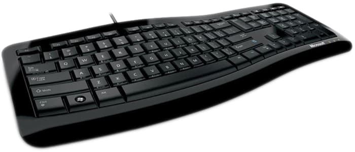 Microsoft Wired USB Compact Keyboard, QWERTY (UK), Black
