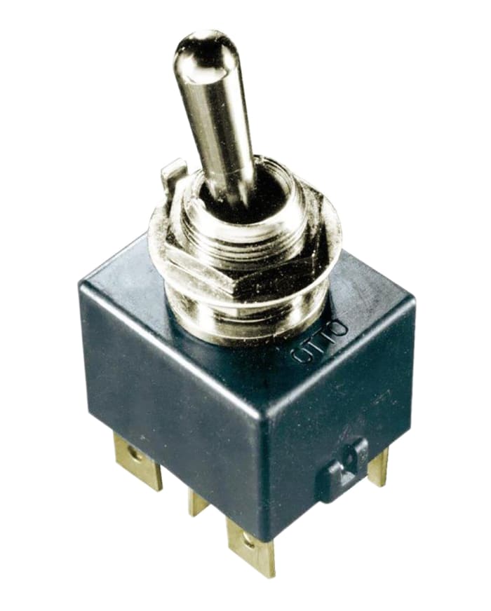 Toggle Switch / Toggle Anahtar, DP, 16 A, Pano/Panele Monte, (Açık)-Kapalı-Açık, IP68S