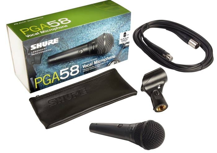Microphone filaire portable, Shure, Cardioïde, 150Ω, 294g