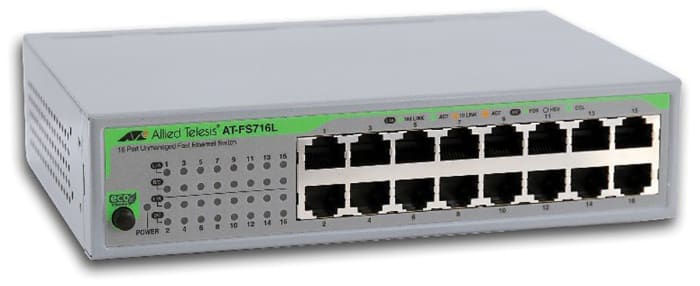 Switch Ethernet Allied Telesis, 16 ports