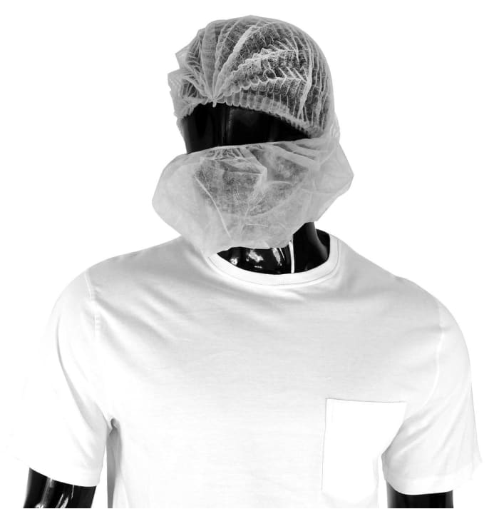 PAL White Disposable Beard Mask for Food Industry Use, One-Size, Beard Mask Type, Non-Metal Detectable, 100 per Package