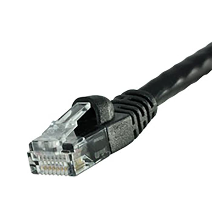 Cinch Connectors73, 910mm Cat6, Black, U/UTP, Terminated PVC Sheath
