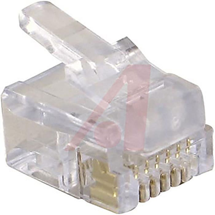 Connecteur RJ12 cat 5e Cinch série 32 Mâle, Non blindé Montage sur câble Droit