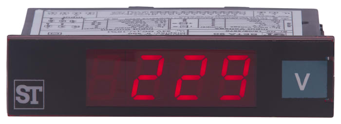 Sifam Tinsley Beta 90 7 Segment Display Digital Panel Multi-Function Meter for DC Voltage, 22.2mm x 92mm