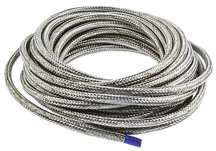 TE Connectivity Expandable Braided Nickel Plated Copper Alloy Cable Sleeve, 6mm Diameter, 10m Length, RayBraid Series