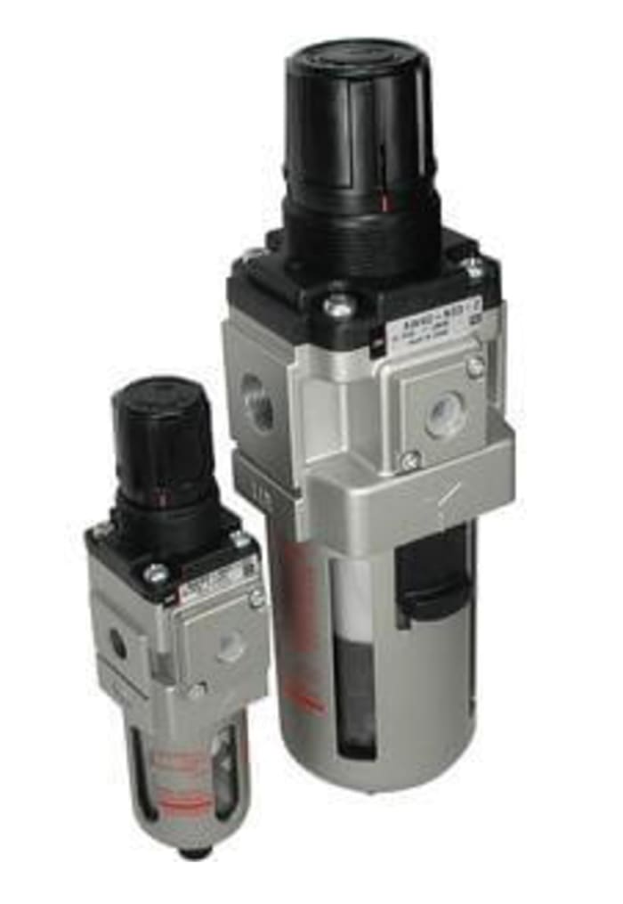 SMC AW10 Polycarbonate Filter Regulator, 5μm, M5 x 0.8, Automatic, 10 bar