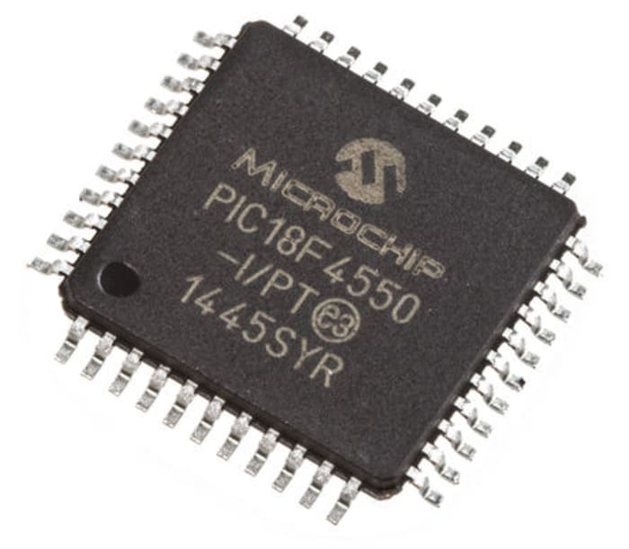 Microchip, 8bit PIC, PIC18F Microcontroller, 48MHz, 32 kB, 256 B Flash, 44-Pin TQFP