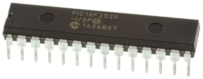 Microchip, 8bit PIC, PIC18F Microcontroller, 40MHz, 32 kB, 256 B Flash, 28-Pin SPDIP