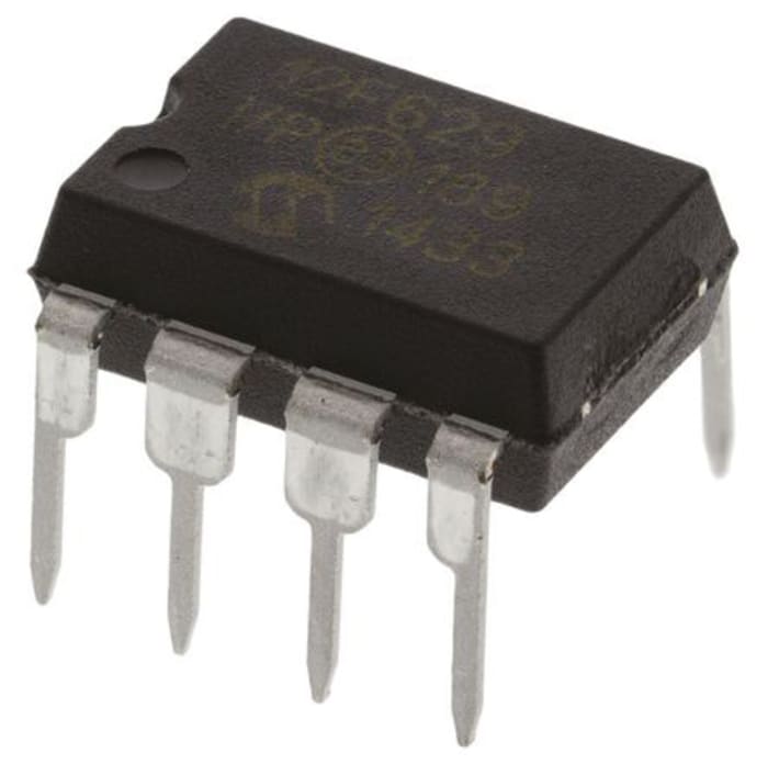 Microcontrolador Microchip PIC12F629-I/P, núcleo PIC de 8bit, RAM 64 B, 20MHZ, PDIP de 8 pines