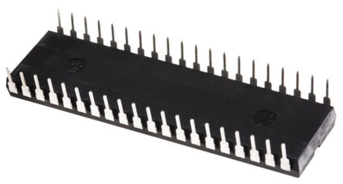Microchip, 8bit PIC, PIC18F Microcontroller, 48MHz, 24 kB, 256 B Flash, 40-Pin PDIP