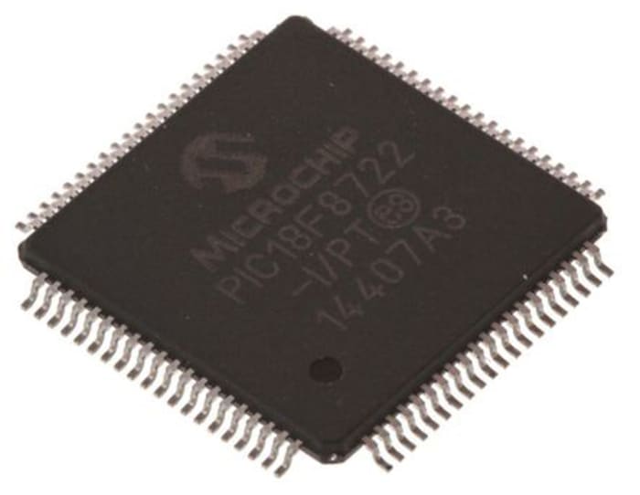 Microchip, 8bit PIC, PIC18F Microcontroller, 64MHz, 64 kB Flash, 44-Pin TQFP