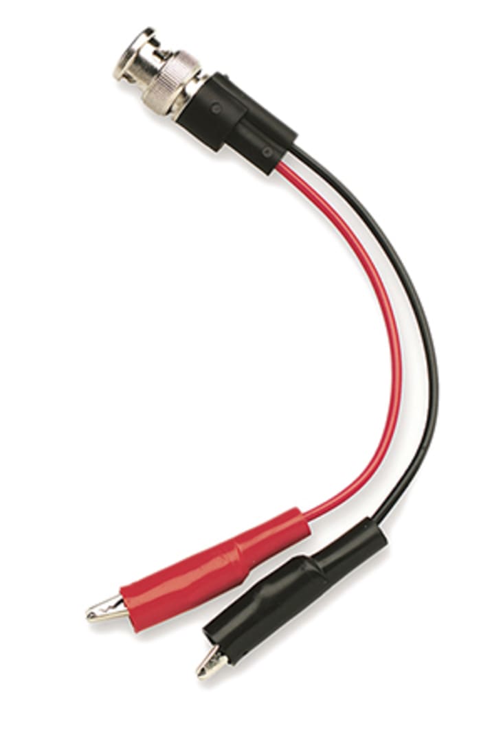 Mueller Electric BNC Test Lead, 10A, 300V ac, Black/Red, 100mm Lead Length