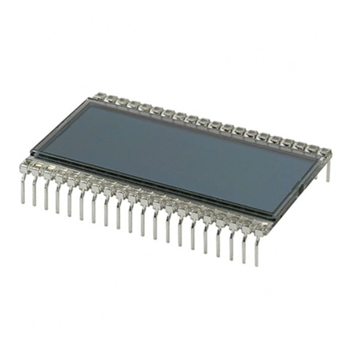 Lumex LCD-S401C52TR 7-Segment LCD Display Grey, 1 Row by 4 Characters, Reflective