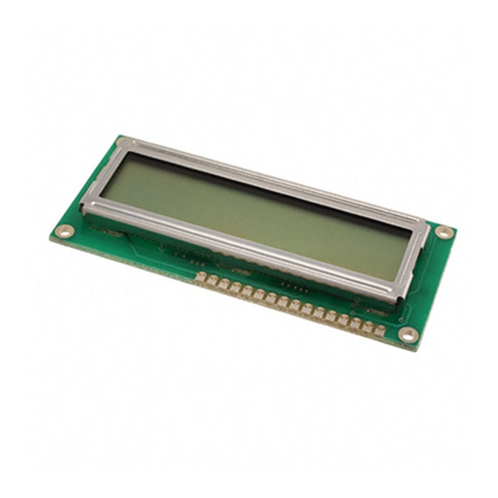 Lumex LCM-S01602DSR/A Alphanumeric LCD Display, 2 Rows by 16 Characters, Reflective