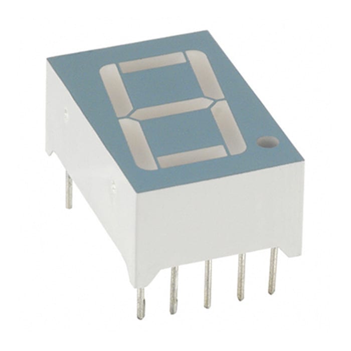 LDS-A516RI Lumex 7-Segment LED Display, CA Red 12000 μcd RH DP 14.2mm