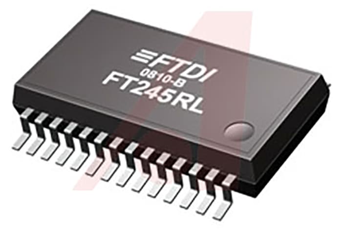 FTDI Chip FT245RL-TUBE USB Kontrol Entegresi, 1Mbps, USB 2.0, 1,8 → 5,25 V, 28-Pinli SSOP