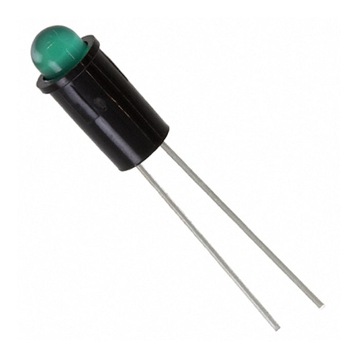 Dialight Green Indicator, 5V dc, 6.4mm Mounting Hole Size