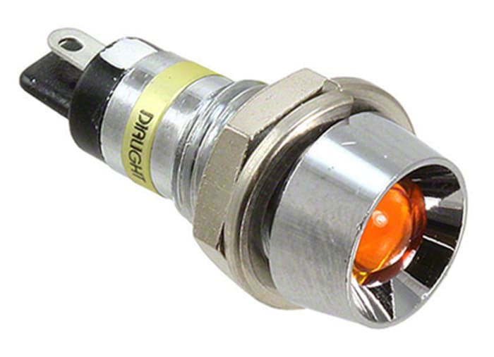 Dialight Yellow Panel LED, 2V dc, 7.2mm Mounting Hole Size, IP66