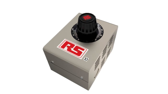 RS PRO 1 Phase 720VA Variac, 1 Output, 240V, 3A