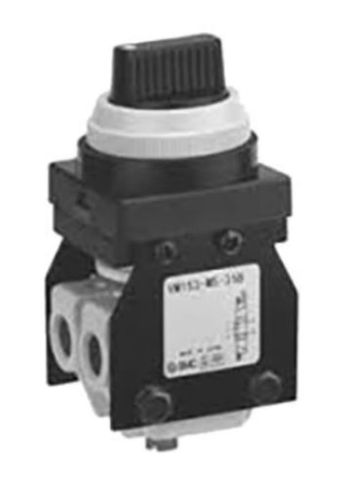 SMC Twist Selector (2 Position) Pneumatic Relay Pneumatic Manual Control Valve VM100 Series, G 1/8, 42948in, III B