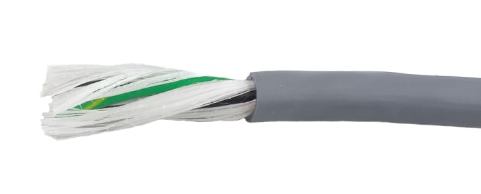 Câble de commande Alpha Wire Ecogen Ecoflex PUR 600 V, 3 x 0,2 mm², 24 AWG, gaine en PUR, Gris, 30m