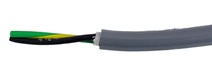 Câble de commande Alpha Wire Ecogen Ecoflex PUR 600 V, 2 x 0,5 mm², 20 AWG, gaine en PUR, Gris, 30m