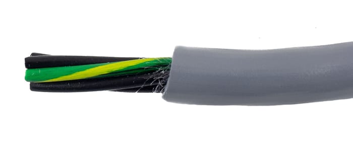 Câble de commande Alpha Wire Ecogen Ecoflex PUR 600 V, 5 x 0,78 mm², 18 AWG, gaine en PUR, Gris, 30m