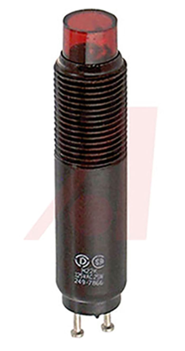 Dialight Red Indicator, 110 → 125V, 9.53mm Mounting Hole Size