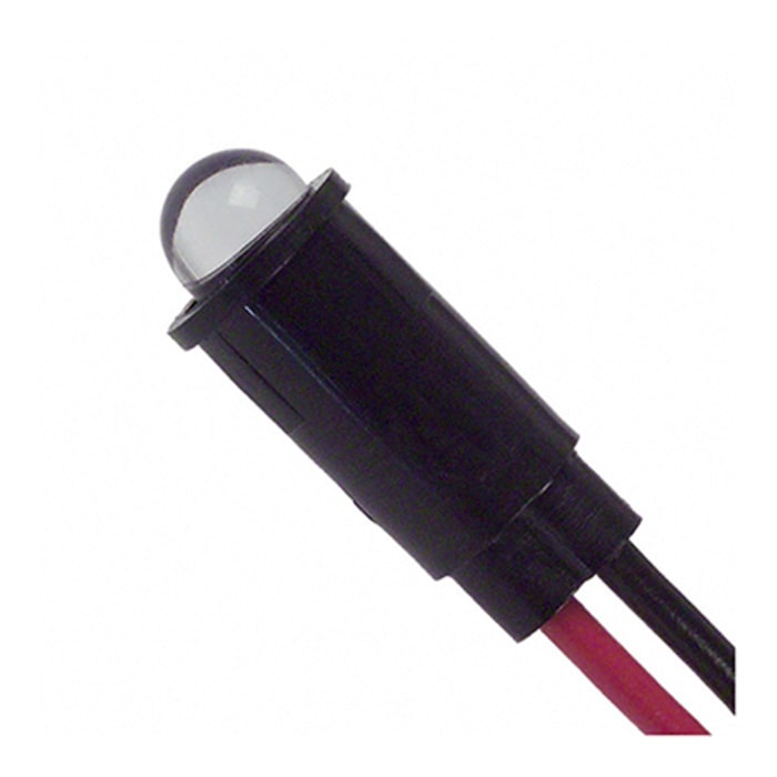 Dialight White Panel LED, 3.5V dc, 6.4mm Mounting Hole Size, Lead Wires Termination