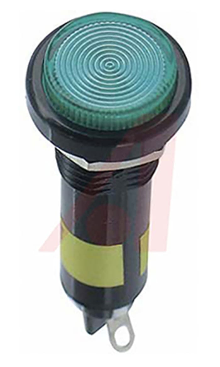 Dialight Green Panel LED, 6V dc, 10.3mm Mounting Hole Size