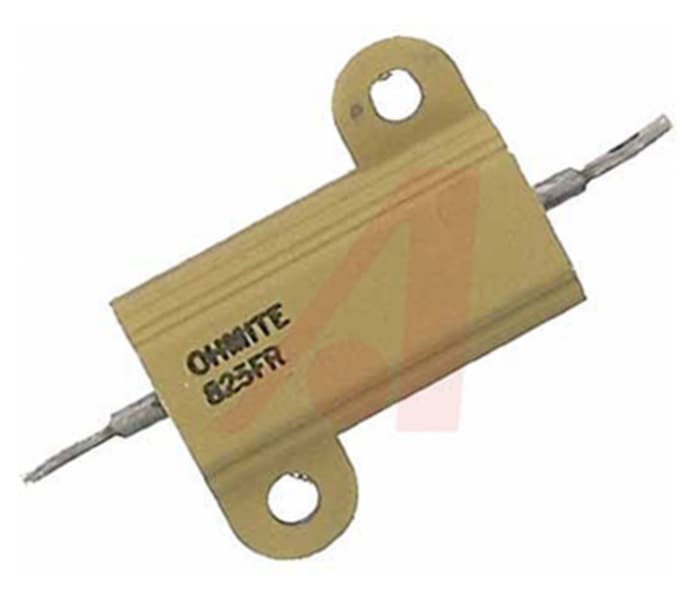 Ohmite 825 Wattlı Direnç 15Ω ±1% (Tel Sargılı) , 25W, Alüminyum Muhafazalı, Aksiyel, Lehimlenebilir