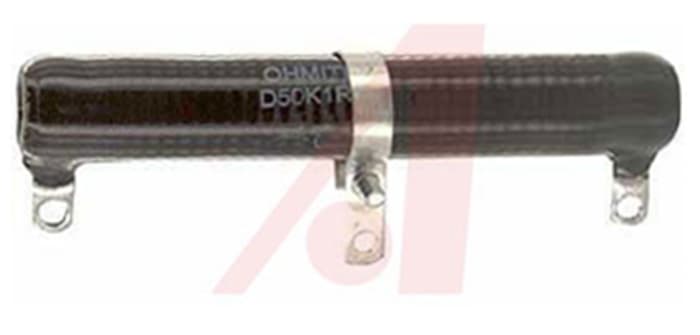 Ohmite 1Ω ±10% 50W Adjustable Wire Wound Resistor ±260ppm/°C 101.6mm
