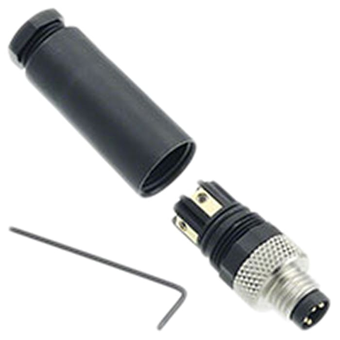 TE Connectivity Connector, 4 Contacts, Cable Mount, Socket, Male, IP67