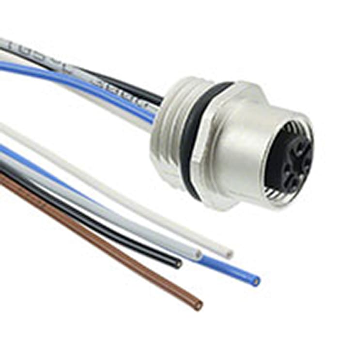 TE Connectivity Connector, 5 Contacts, Panel Mount, Socket, Female, IP68