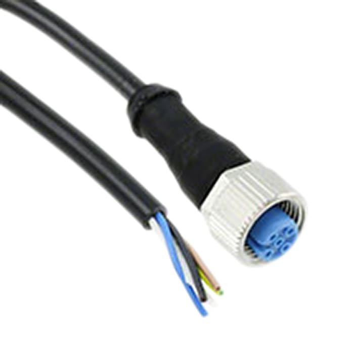 TE Connectivity Female 5 way M12 to Unterminated 5 way Free End Sensor Actuator Cable, 1.5 m