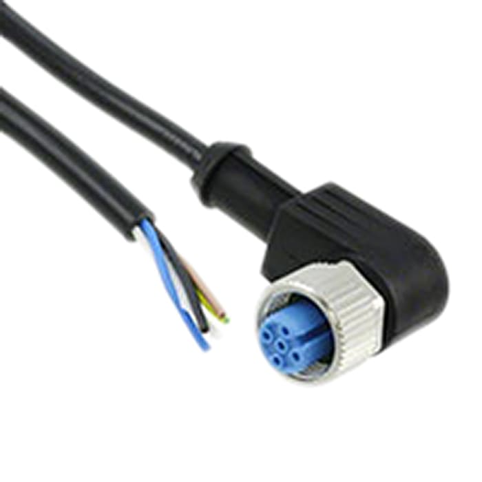 TE Connectivity Right Angle Female 5 way M12 to 5 way Unterminated Sensor Actuator Cable, 1.5m