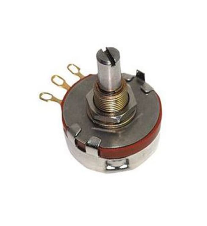 Potenciometr, průměr hřídele: 6,35 mm, řada: CU 10kΩ ±10% 2W Otočný, Montáž do panelu 1 Ohmite