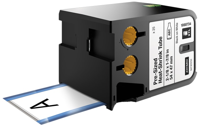 DYMO XTL Adhesive Cable Marker, Black on White