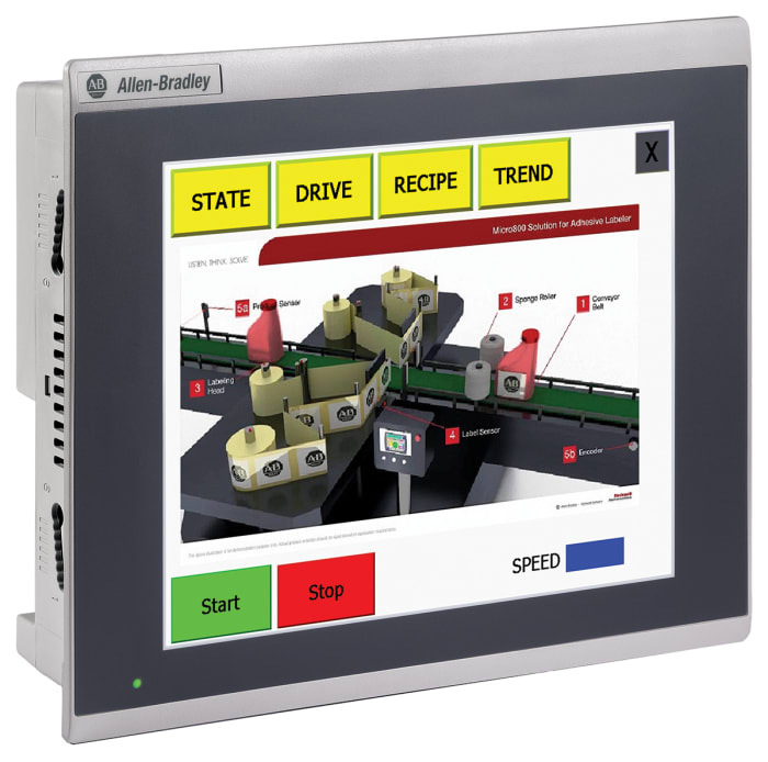 Allen Bradley PanelView 800 Touch Screen HMI - 10 in, TFT LCD Display, 800 x 600