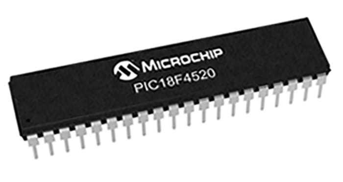 Microcontrolador Microchip PIC18F4520-E/P, núcleo PIC de 8bit, RAM 1,536 kB, 40MHZ, PDIP de 40 pines