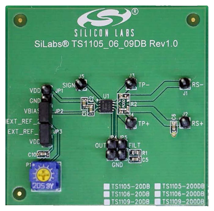Silicon Labs TS1105-20DB, Current Sensing Amplifier Demonstration Board for TS1105-20