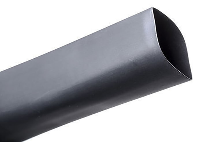 TE Connectivity Heat Shrink Tubing, Black 9.5mm Sleeve Dia. x 121m Length 2:1 Ratio, RNF-100 Series