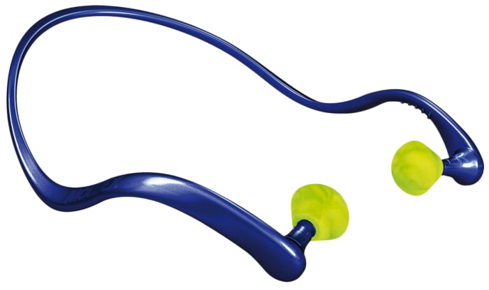 Moldex Blue, Yellow Reusable Band Ear Plugs, 24dB Rated, 8 Pairs