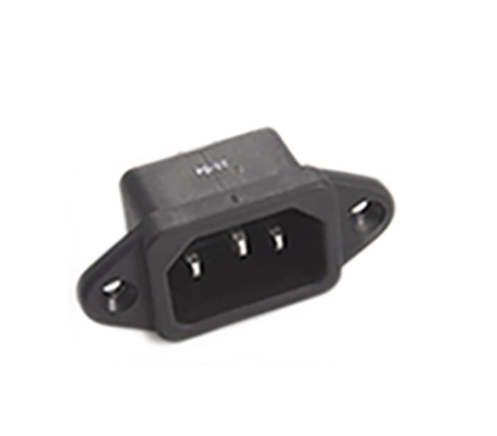 RS PRO Snap-In IEC Connector Male, 10A, 250 V