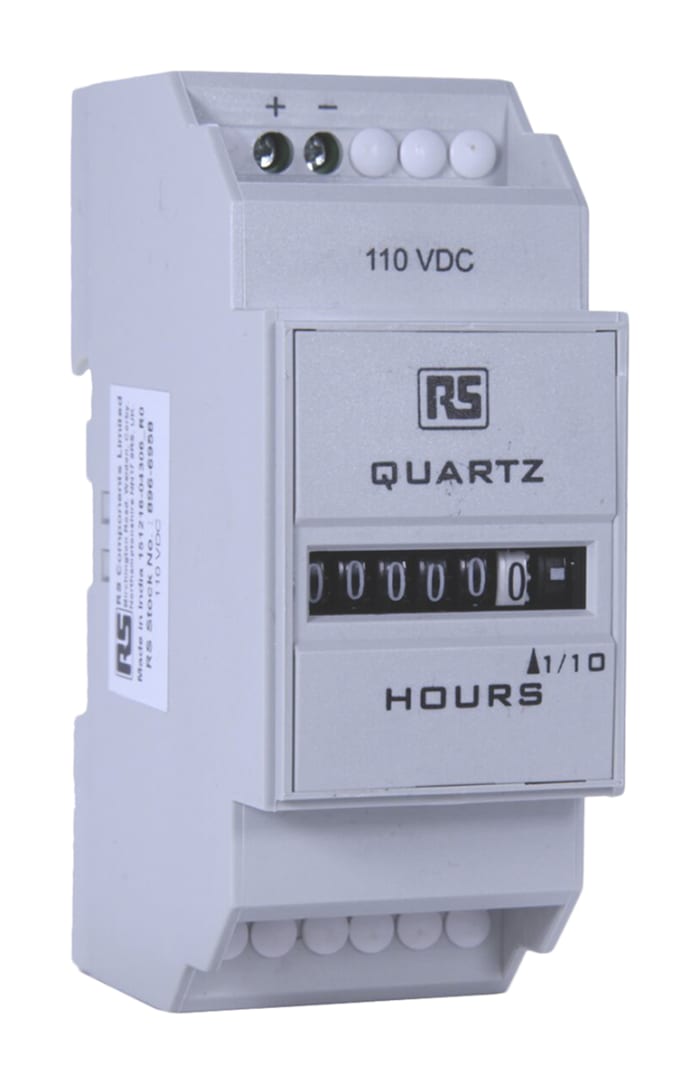 RS PRO Hour Meter, 6 Digit Analogue, 110 V dc